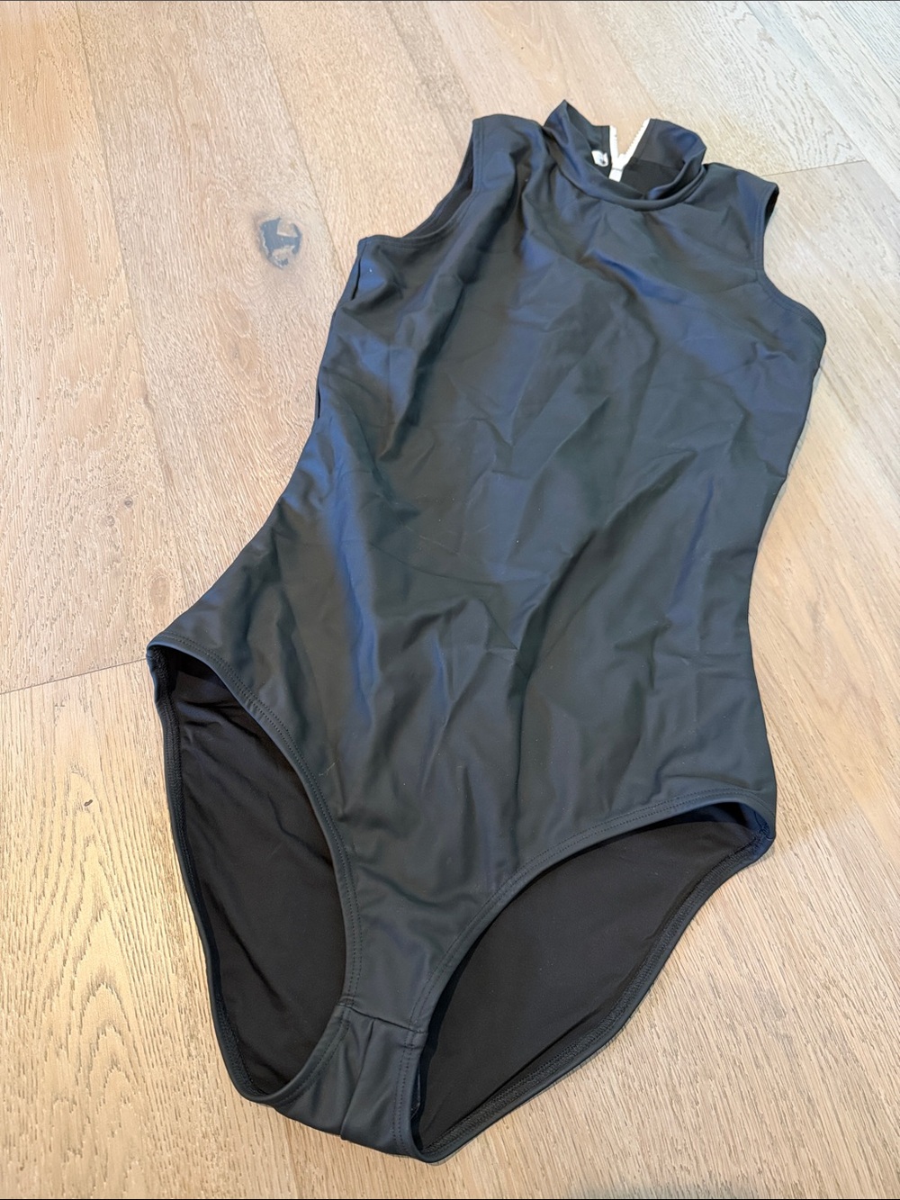 Cove Black High-Neck One-Piece Swimsuit with Full Coverage